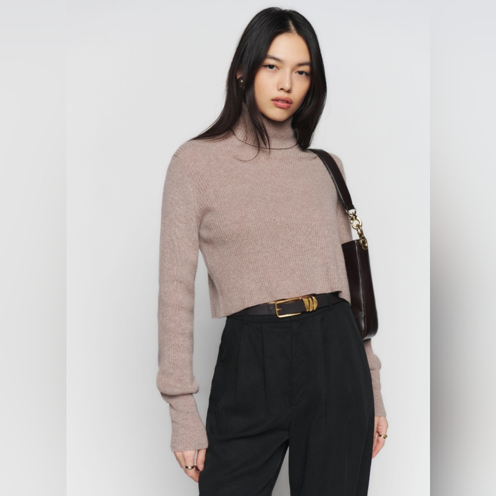 Reformation Luisa Cropped Cashmere Sweater